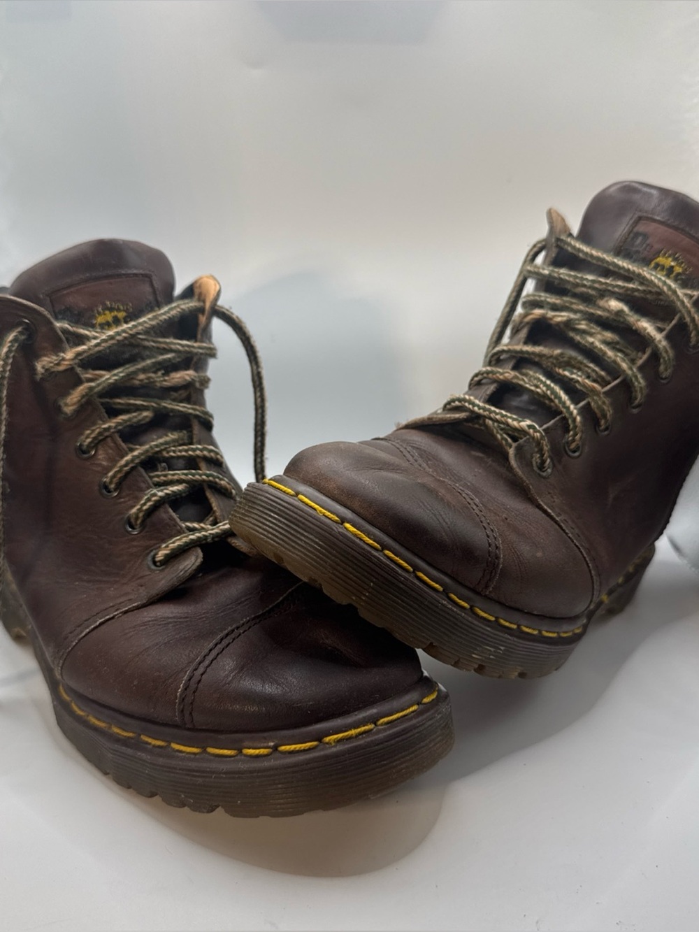Vintage Dr. Martens 8072 Brown Leather Made In England Boots UK 7 US 8